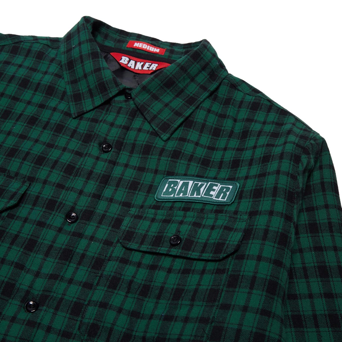 Baker Brand Logo Insulated Flannel Jacket - Green image 3