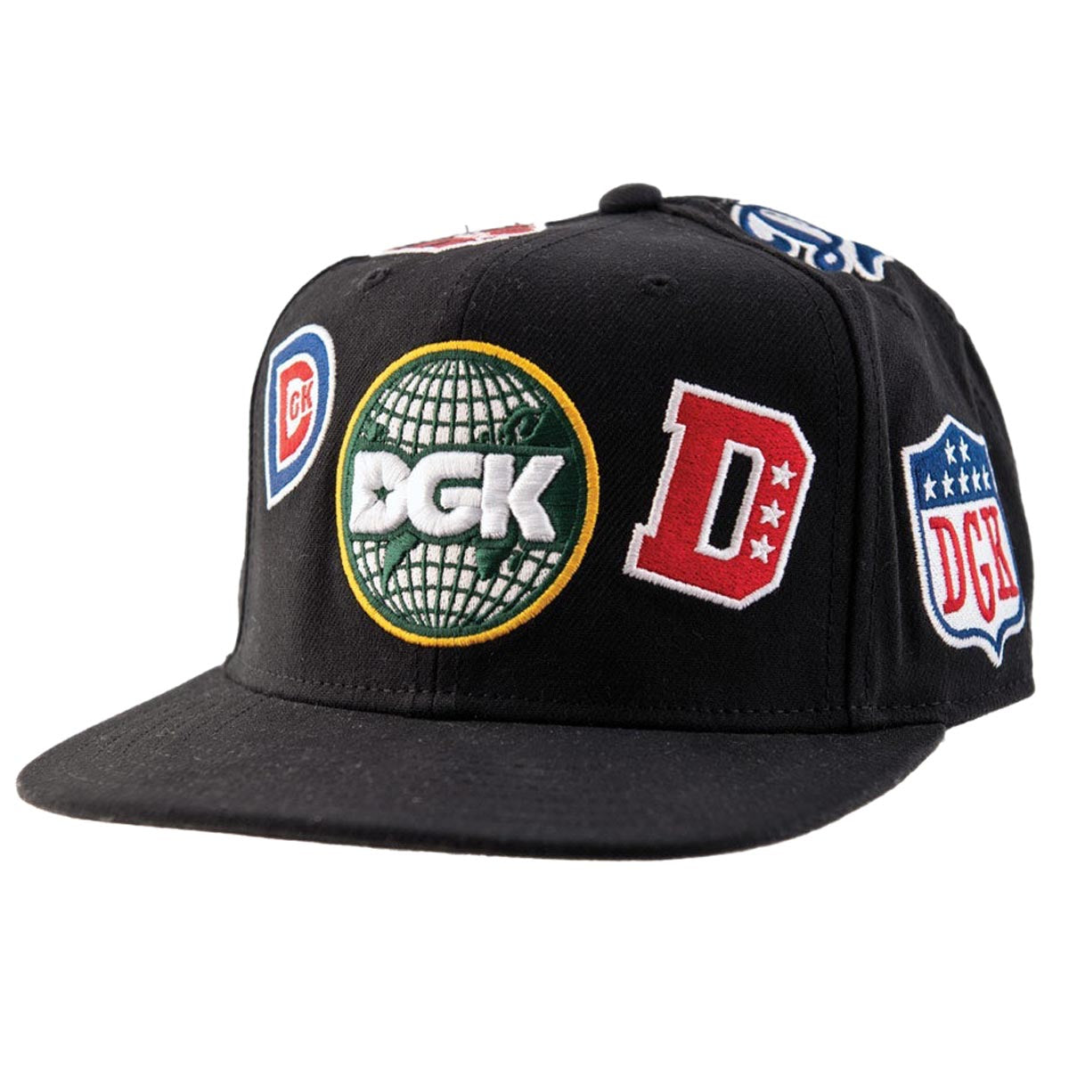 DGK League Snapback Hat - Black image 1