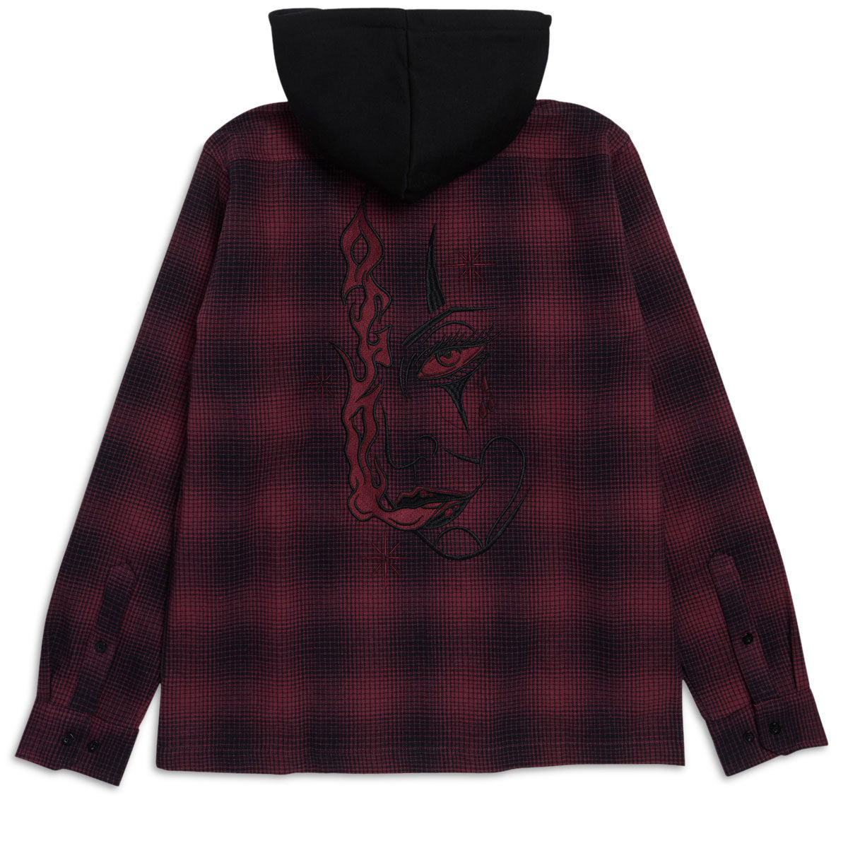 DGK Mood Flannel Shacket Jacket - Burgundy/Black image 2