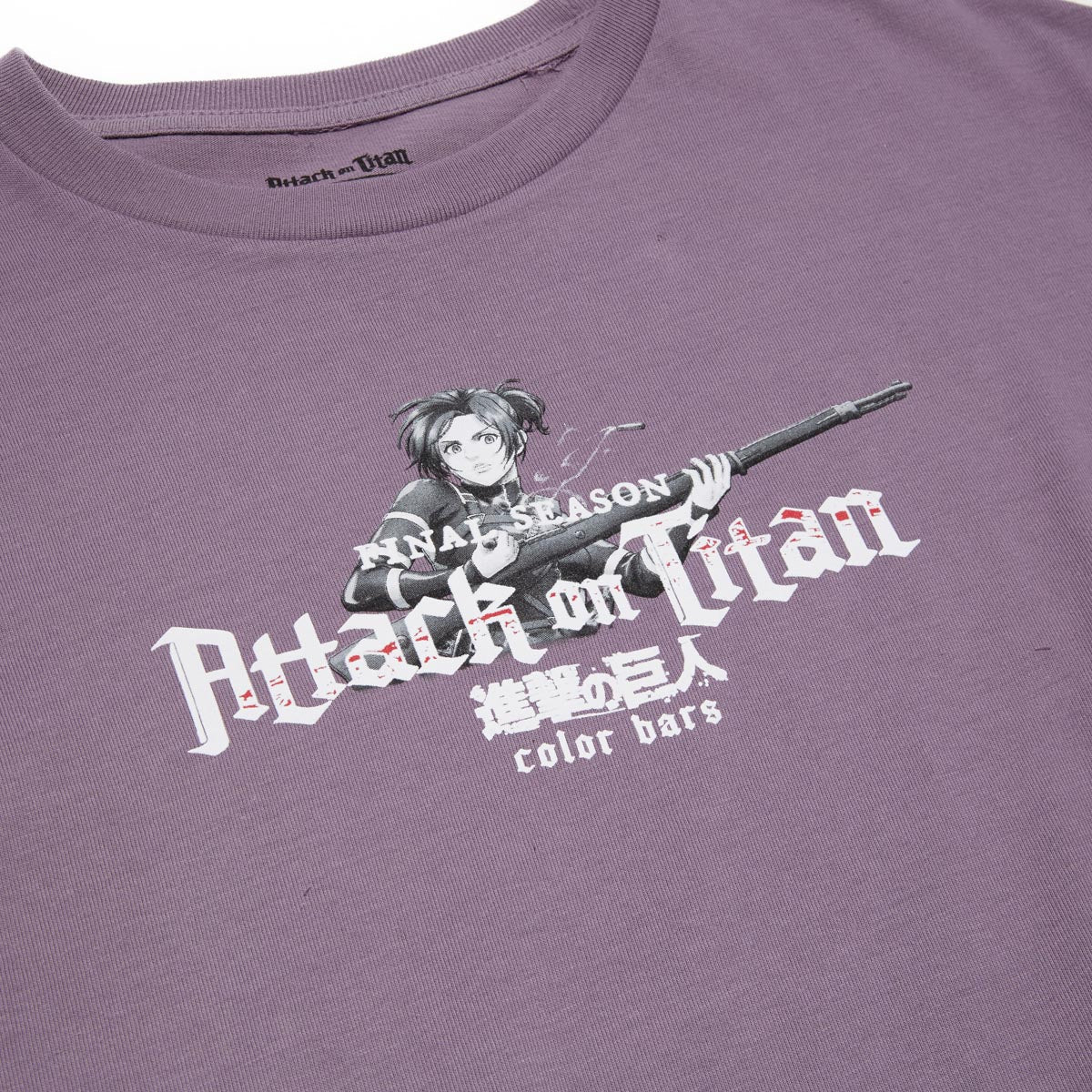 Color Bars x Attack on Titan Loaded T-Shirt - Lavernder image 2