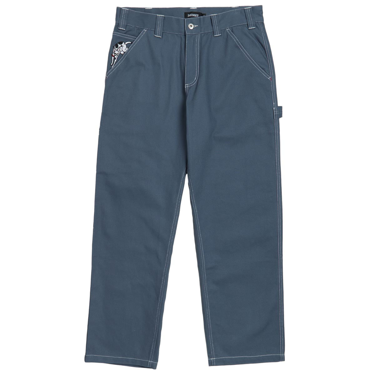 Theories Piano Trap Carpenter Pants - Slate Blue Contrast Stitch image 1