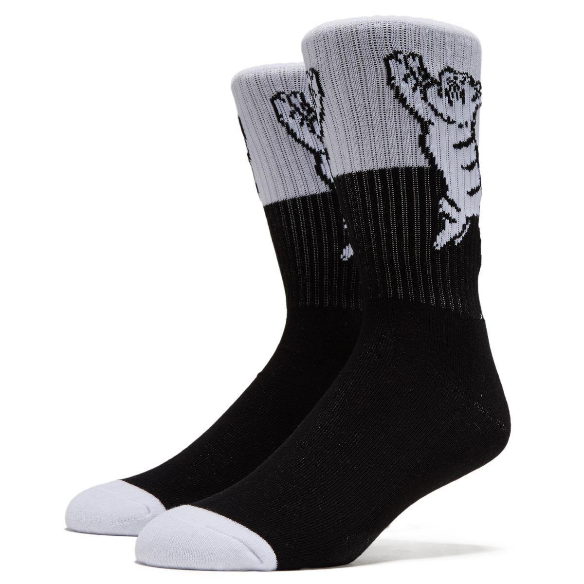 Theories Conscious Kitty 2 Tone Socks - Black/White image 1