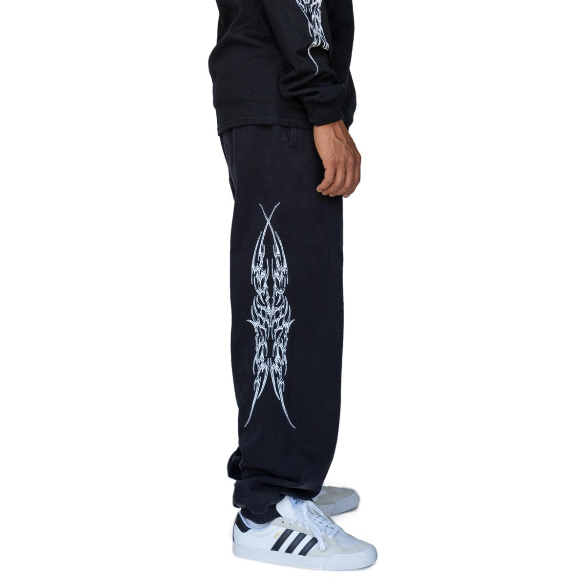 Welcome Caste Pigment Dyed Sweat Pants - Black image 4