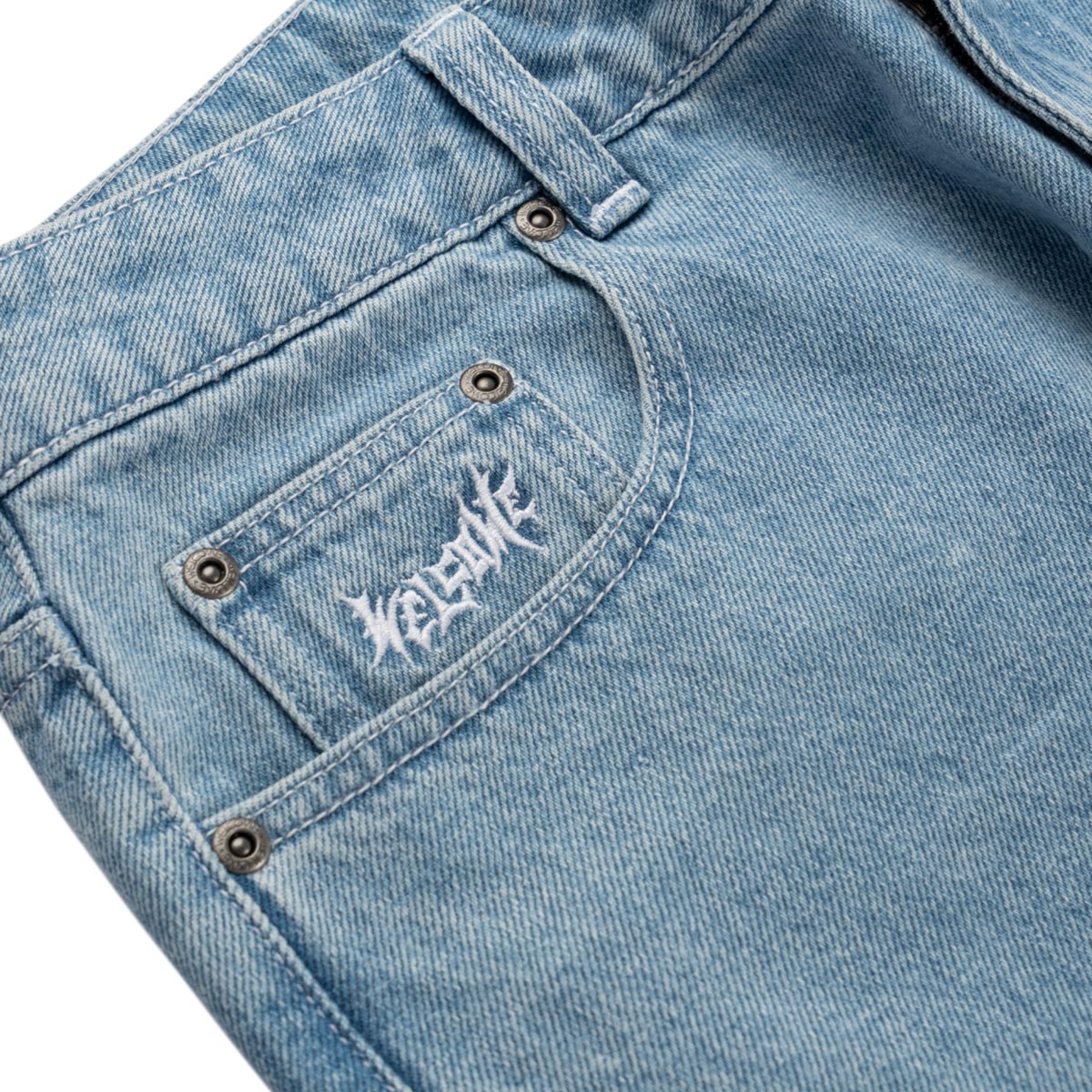 Welcome Immortal Loose Straight Denim Pants - Washed Blue image 4