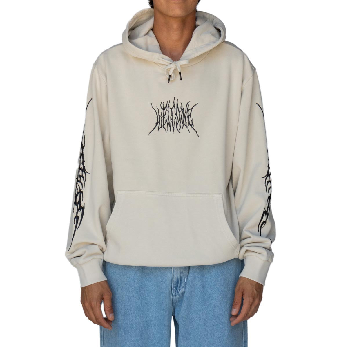 Welcome Tribe Embd Pigment Dyed Hoodie - Bone image 1