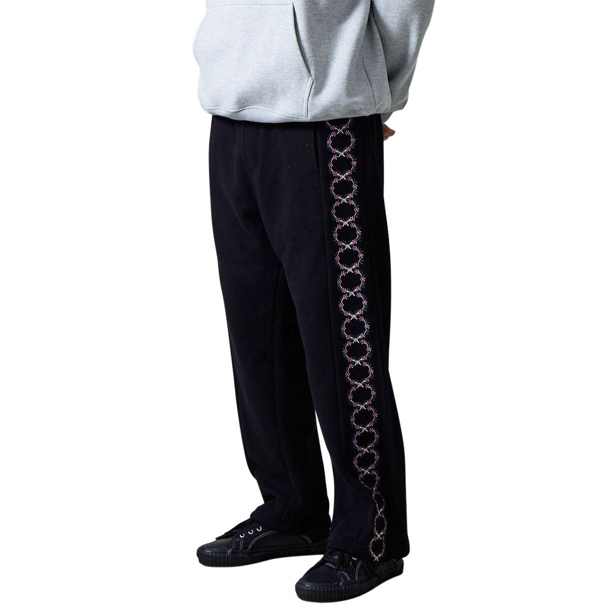 Passport Wattle Organic Fleece Track Pants - Black image 2