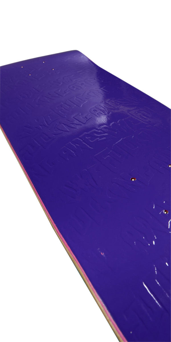 Fucking Awesome Purple Stamp Embossed Skateboard Deck - 8.25