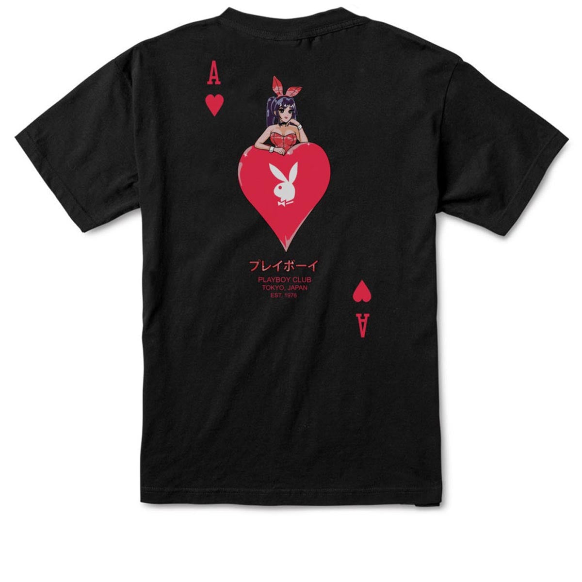 Color Bars x Playboy Ace of Hearts T-Shirt - Black image 1