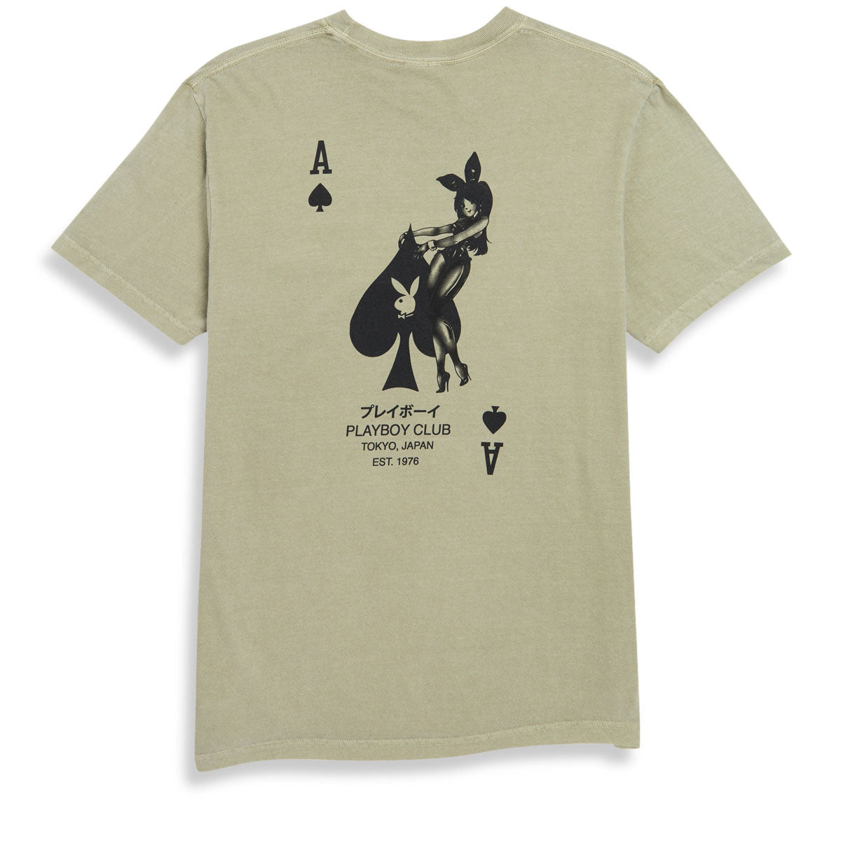 Color Bars x Playboy Ace of Spades T-Shirt - Khaki image 1