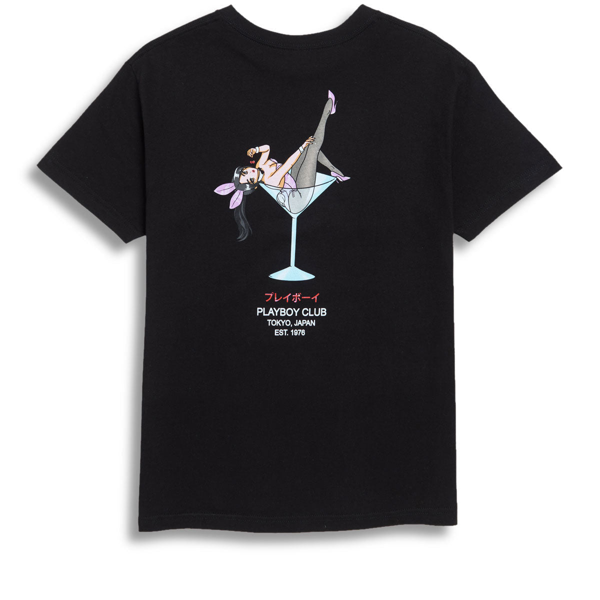 Color Bars x Playboy Cherry Martini T-Shirt - Black image 2