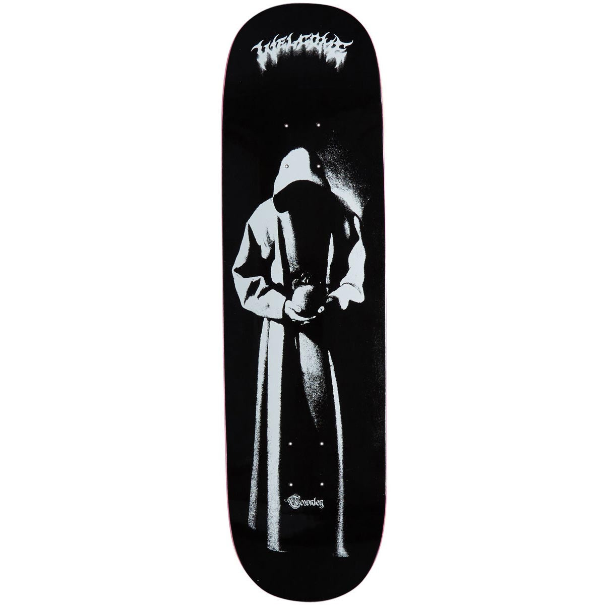 Welcome Contemplation On An Enenra Skateboard Deck - Black - 8.50