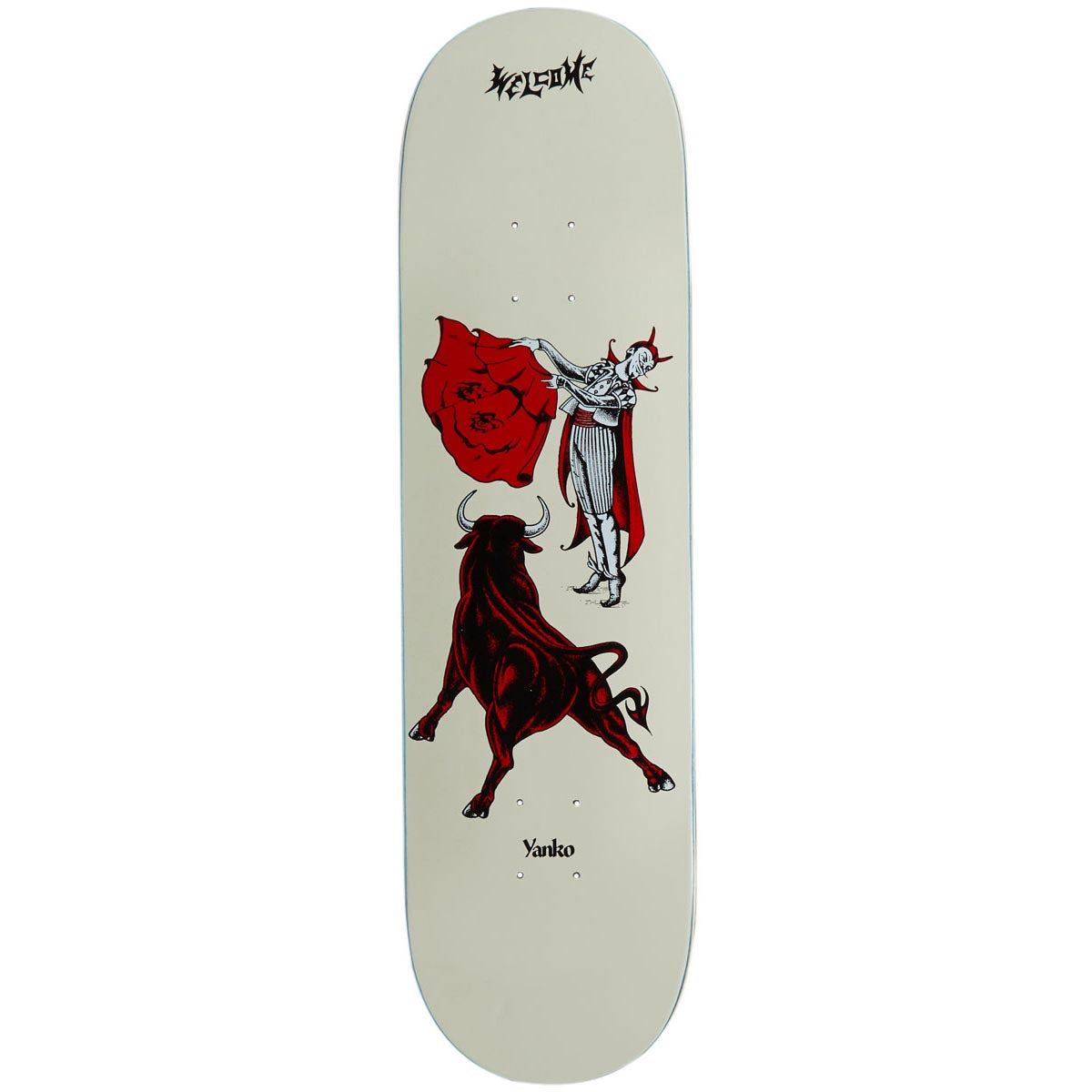 Welcome Matador On A Popsicle Skateboard Deck - Bone - 8.50