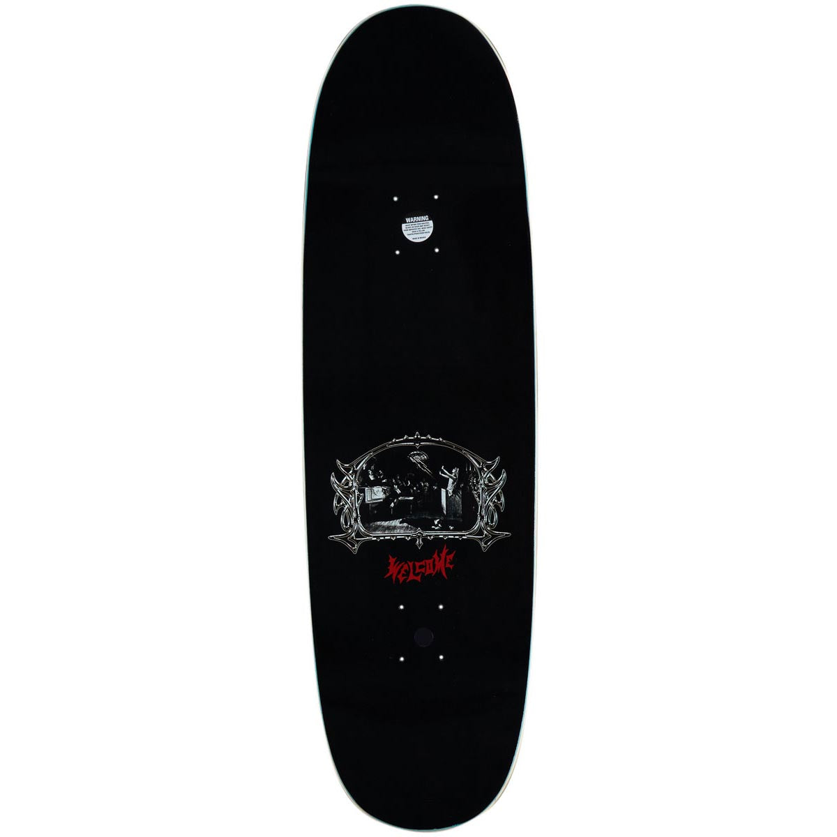 Welcome Trial On A Boline 2.0 Skateboard Complete - Black/Silver Foil - 9.50