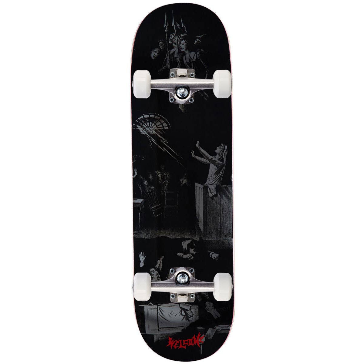 Welcome Trial On A Popsicle Skateboard Complete - Black/Silver Foil - 9.00