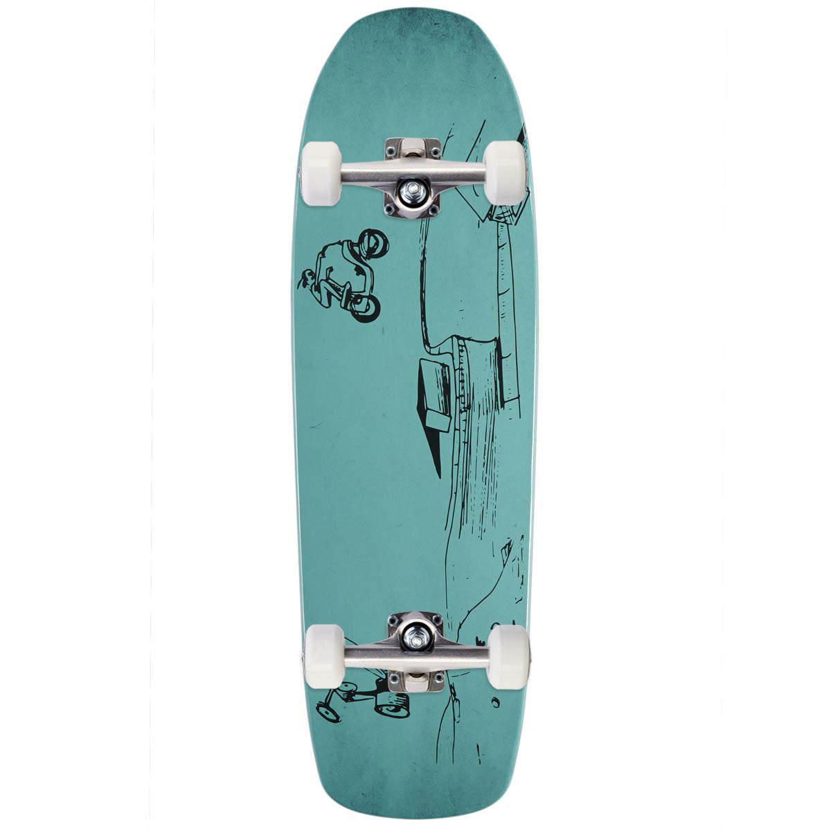 The Heated Wheel Freeriders Skateboard Complete - 9.50