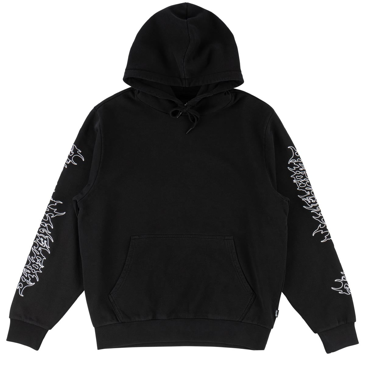 Welcome Barb Sleeve Embd Hoodie - Black image 1