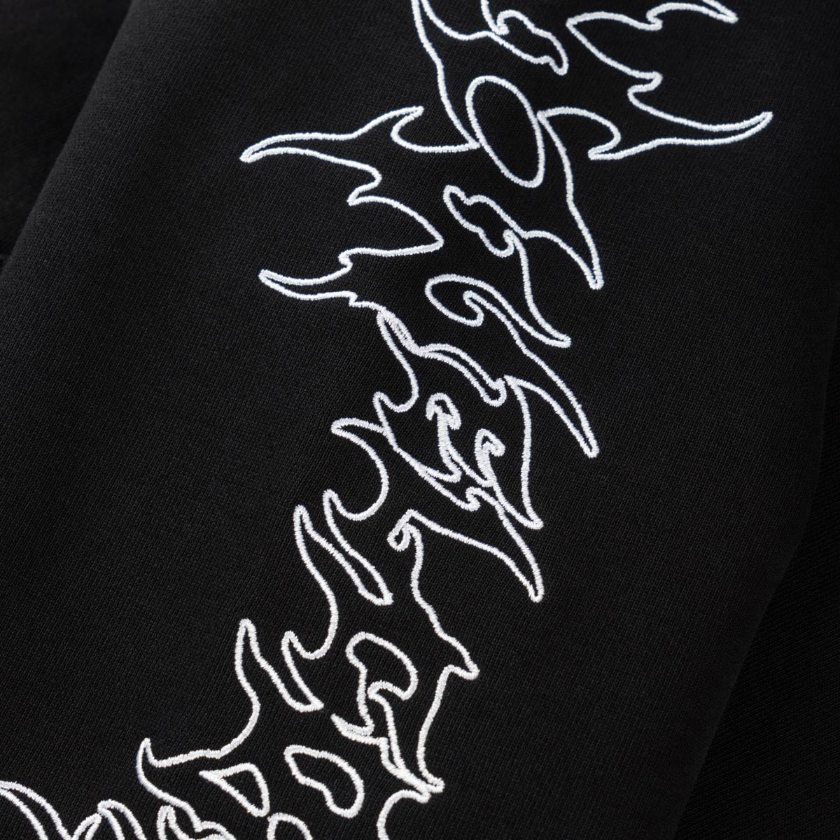 Welcome Barb Sleeve Embd Hoodie - Black image 3