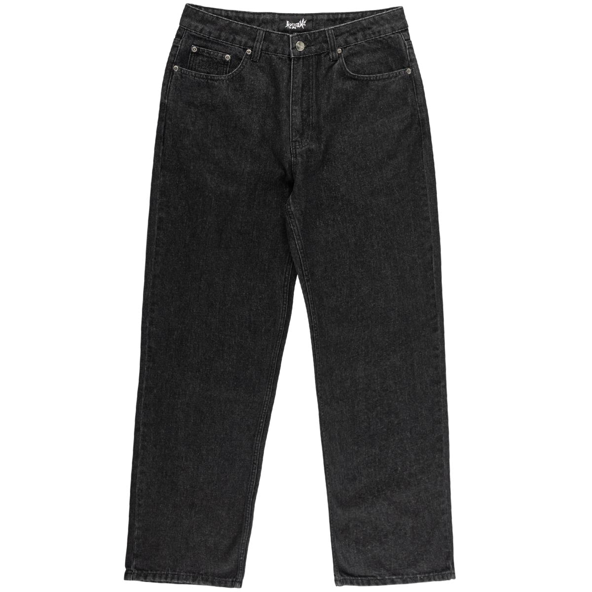 Welcome Immortal Loose Straight Denim Jeans - Washed Black image 1