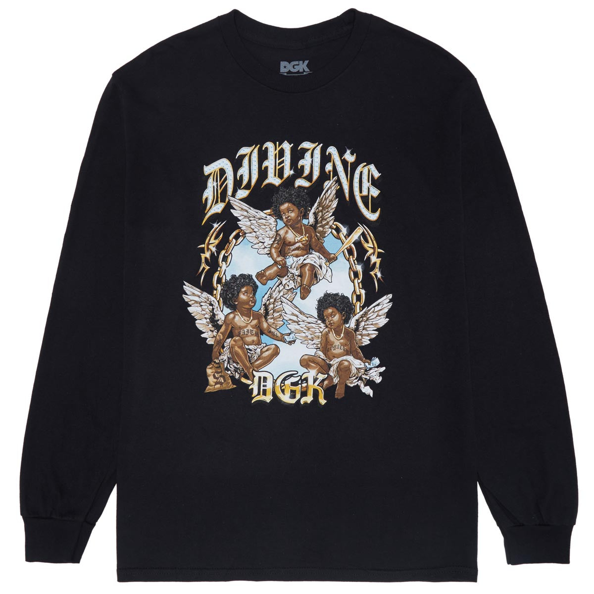 DGK Wings Long Sleeve T-Shirt - Black image 1