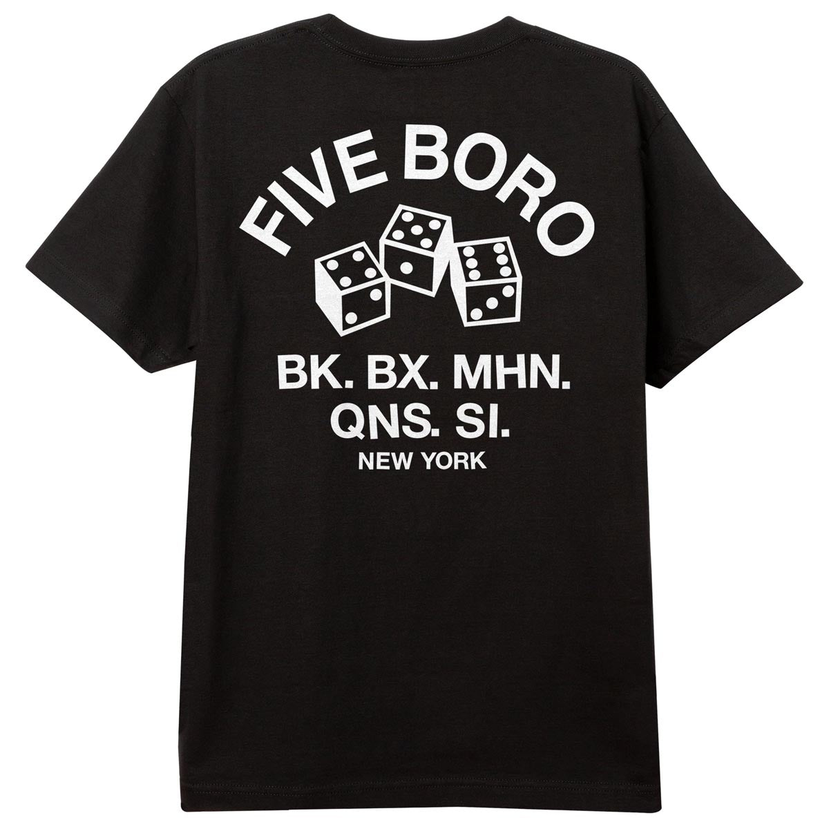 5Boro 4-5-6 Dice T-Shirt - Black/White image 2