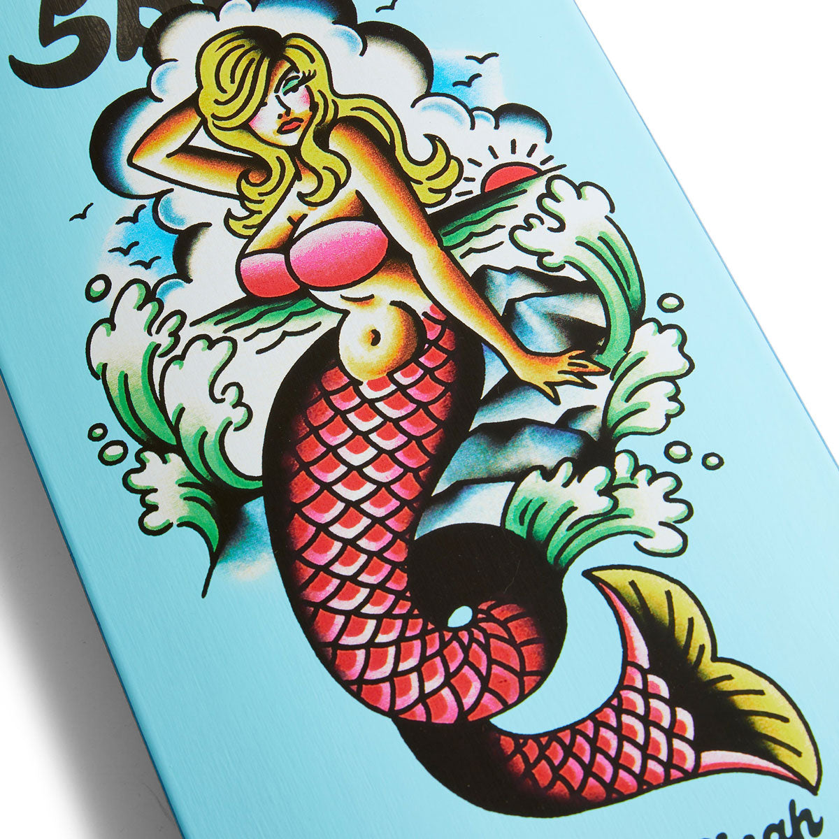 5Boro Andrew Singh Mermaid Skateboard Deck - Blue - 8.375