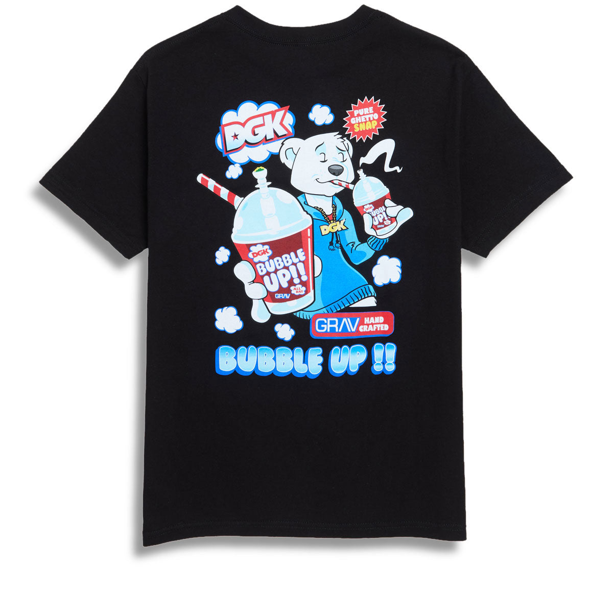 DGK x Grav Ghetto Snap T-Shirt - Black image 1