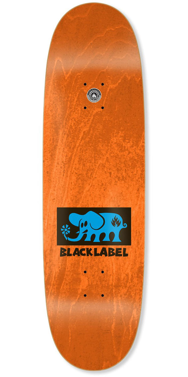 Black Label Elephant Block Blue Custom Egg Shape Skateboard Deck - 9.00