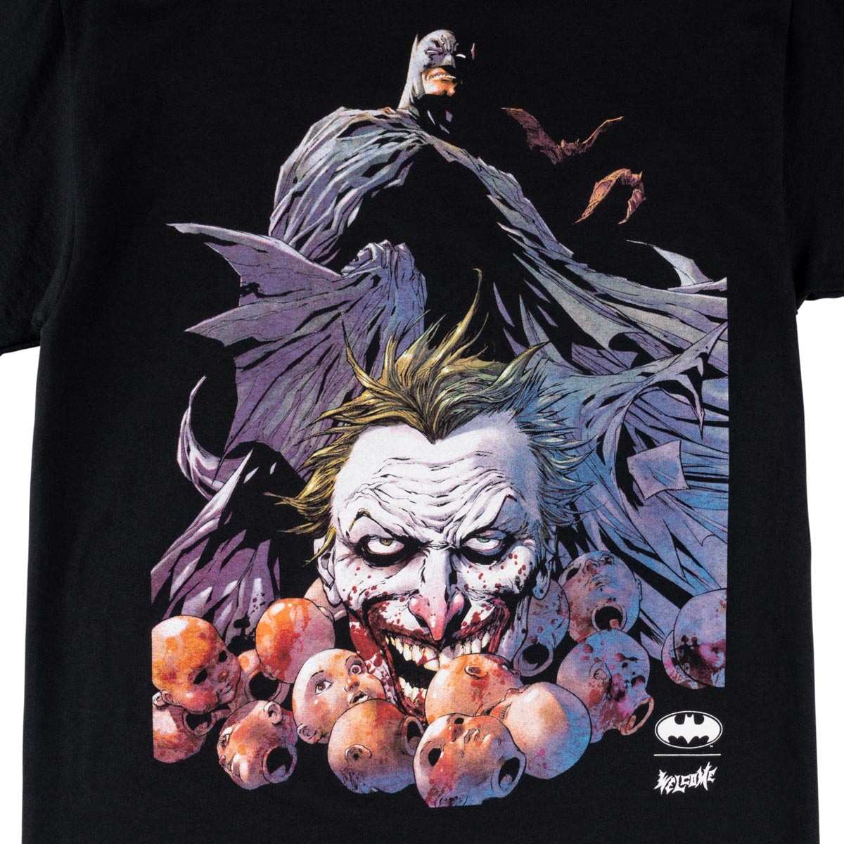 Welcome x Batman Heads Up T-Shirt - Black image 2