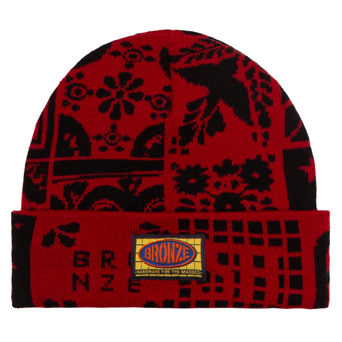 Bronze 56k Azulejo Beanie - Red/Black image 1