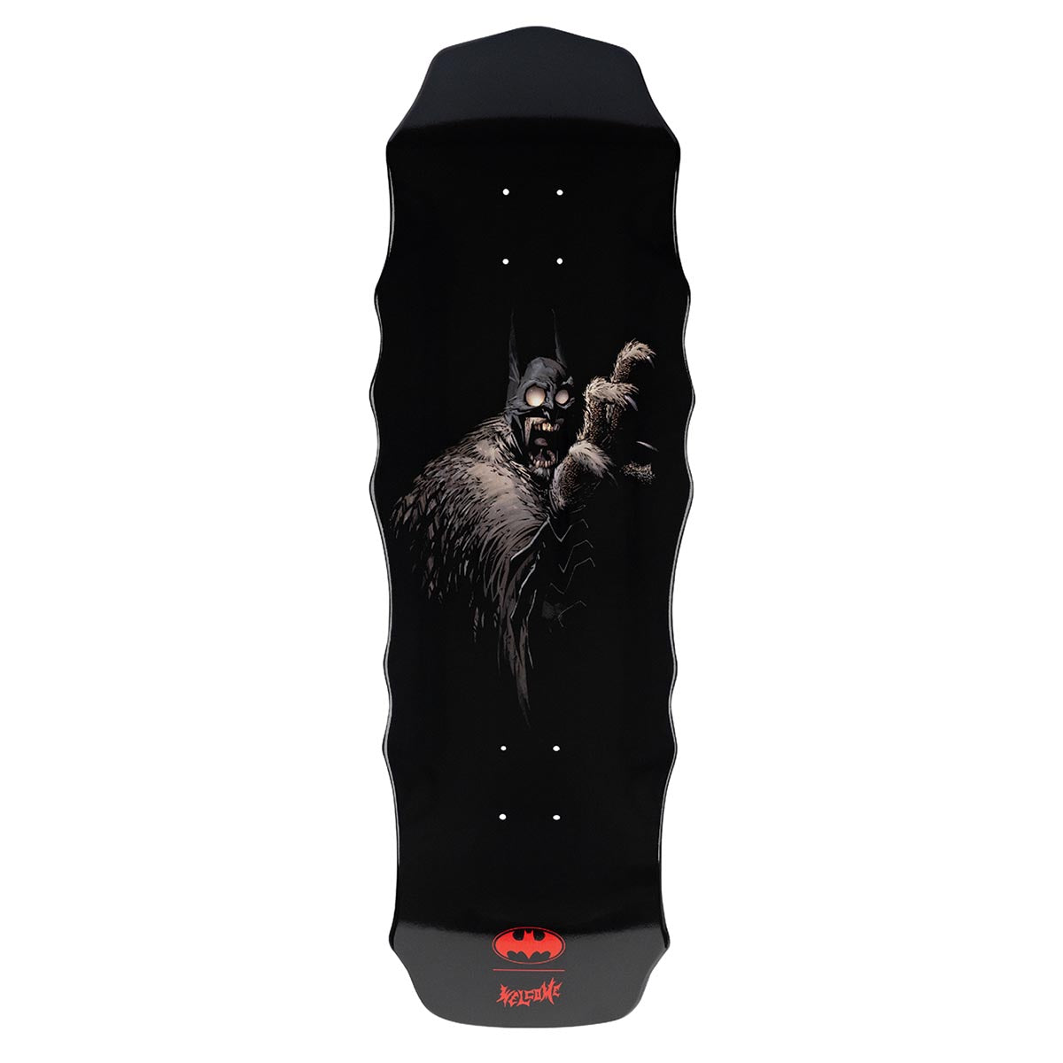 Welcome x Batman Batmonster On Widow Skateboard Deck - Black Dip - 10.00