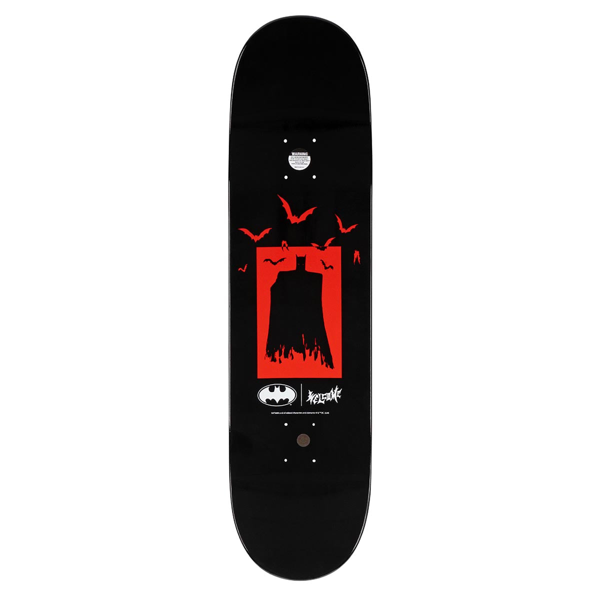 Welcome x Batman Knockout On Popsicle Skateboard Deck - Red/Black Dip - 8.25