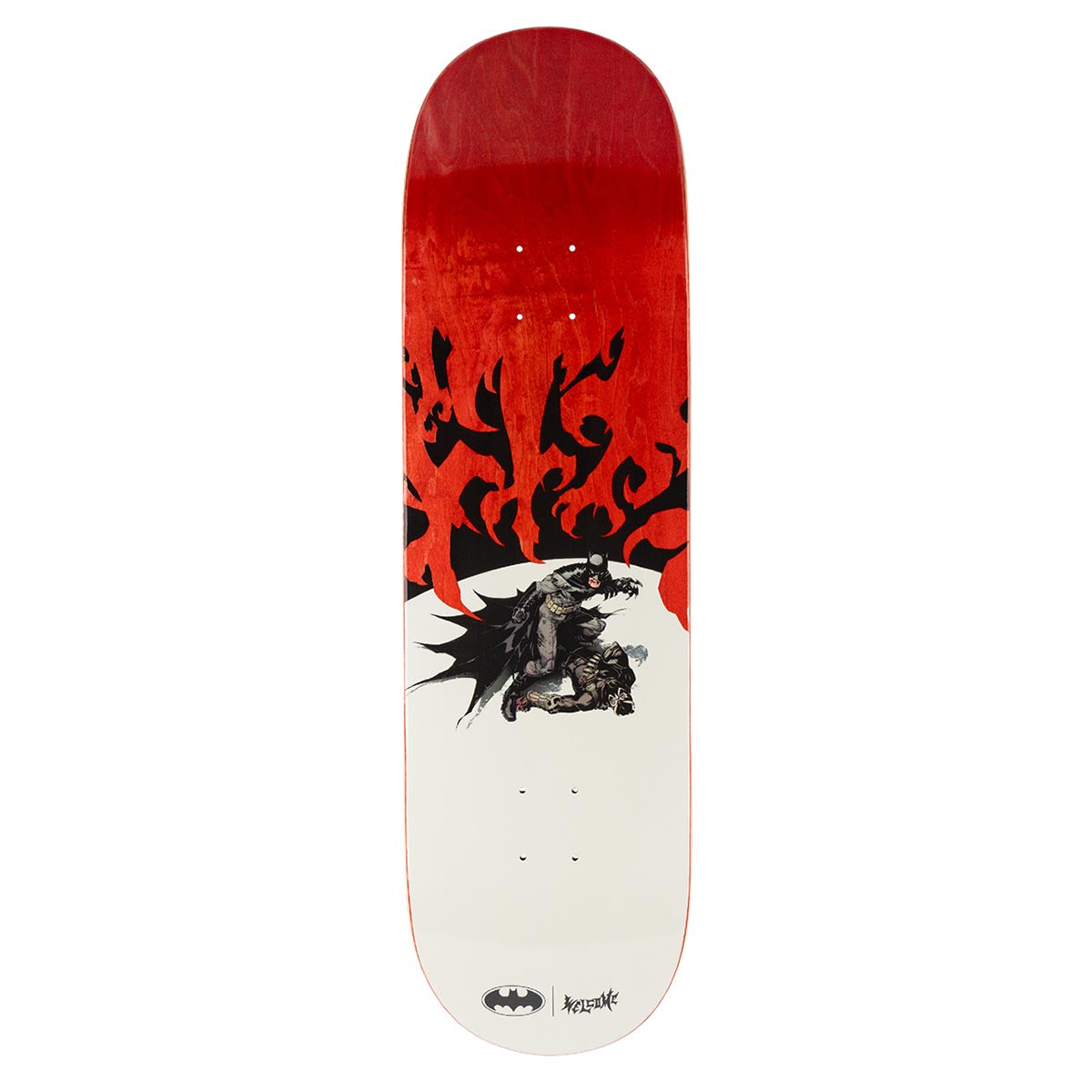 Welcome x Batman Talons On Popsicle Skateboard Deck - Red Stain - 9.00