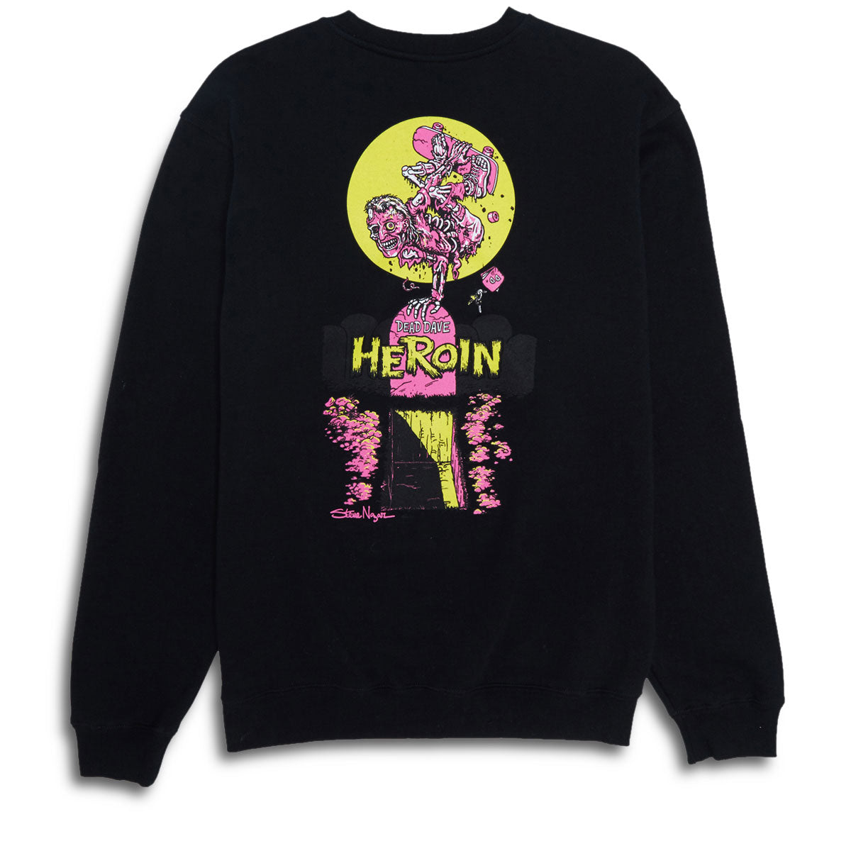 Heroin Zombie Crew Sweatshirt - Black image 2