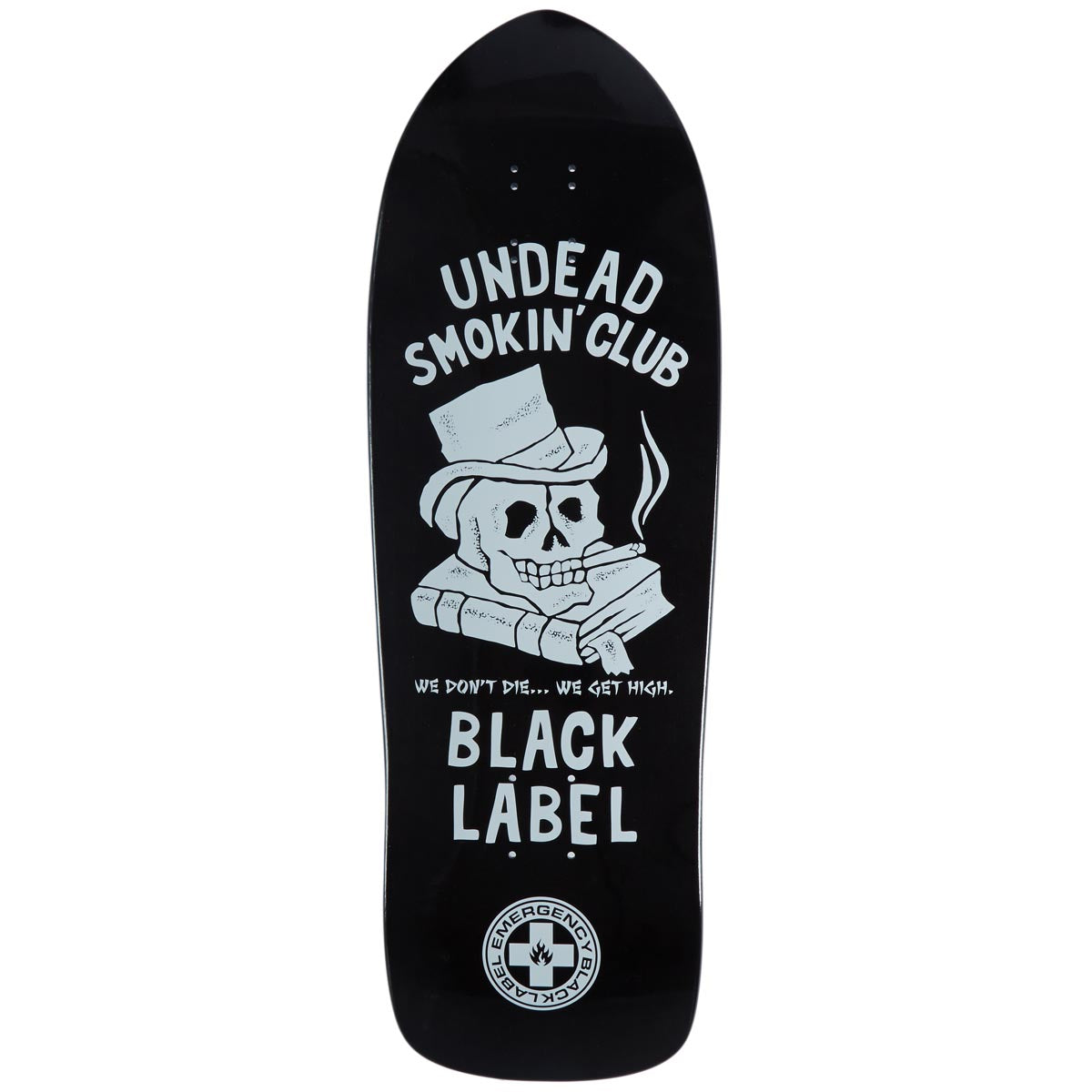 Black Label Undead Smoking Club Skateboard Deck - Black Dip - 10.25