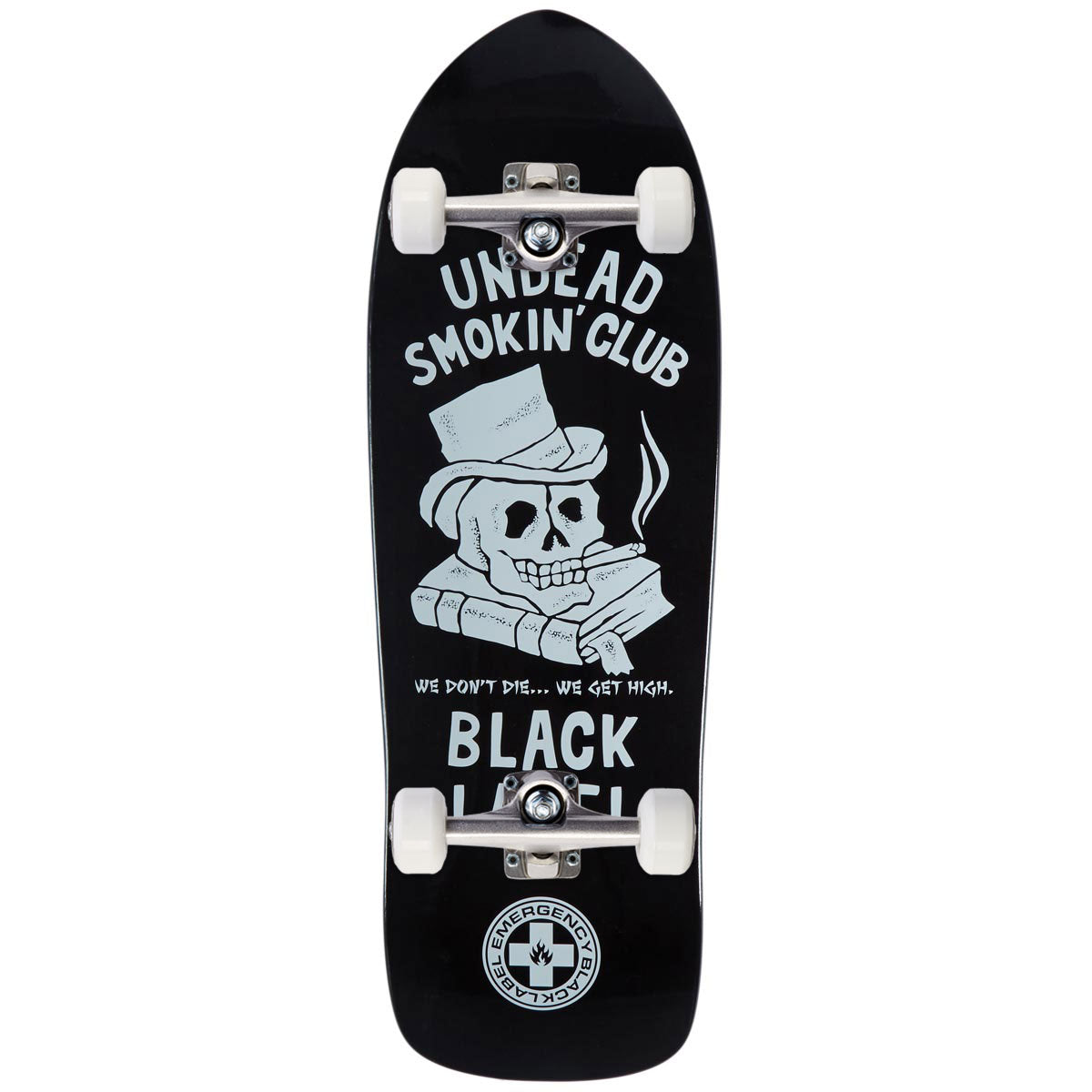 Black Label Undead Smoking Club Skateboard Complete - Black Dip - 10.25