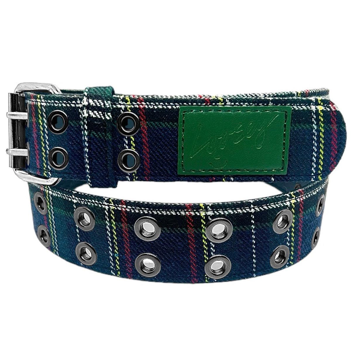 Loosey Grommet Hole Belt - Plaid image 1