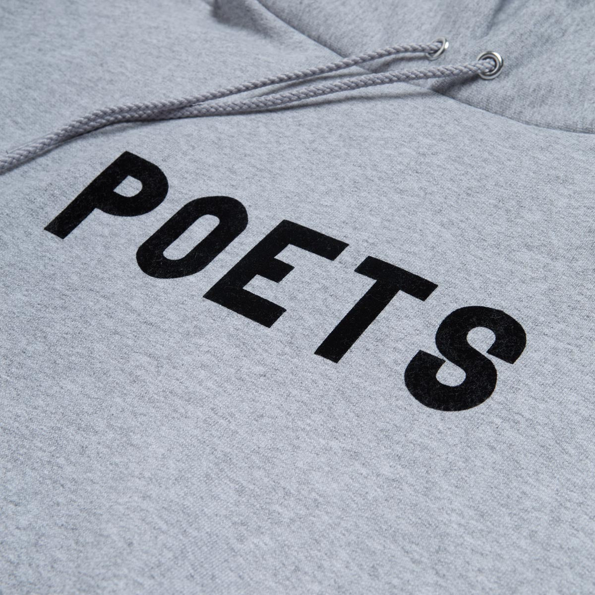 Poets OG Flocked Hoodie - Heather Grey/Black Flocking image 2