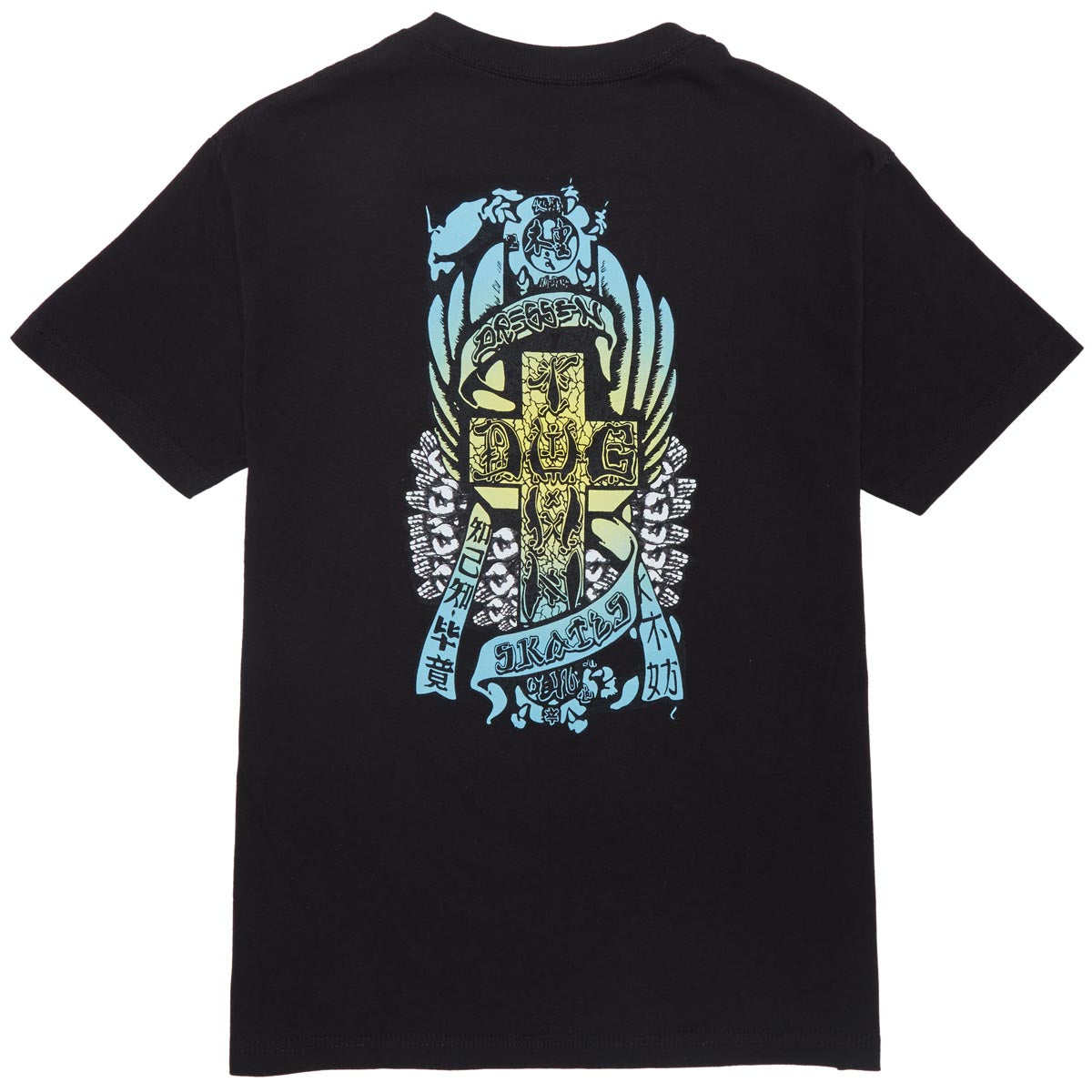 Dogtown Eric Dressen Hands Fade T-Shirt - Black/Blue/Yellow image 1