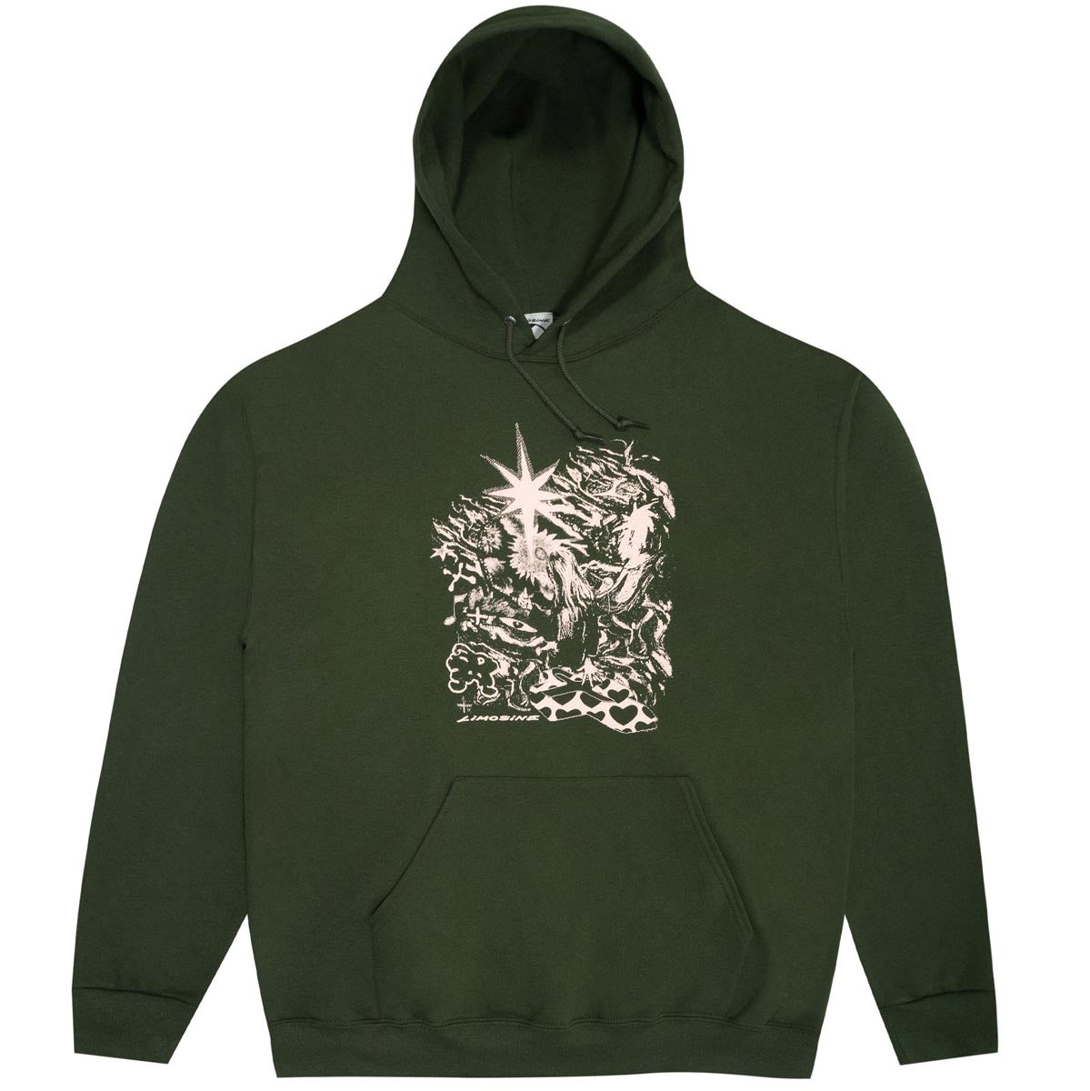 Limosine Hail Fail Hoodie - Army Green image 1