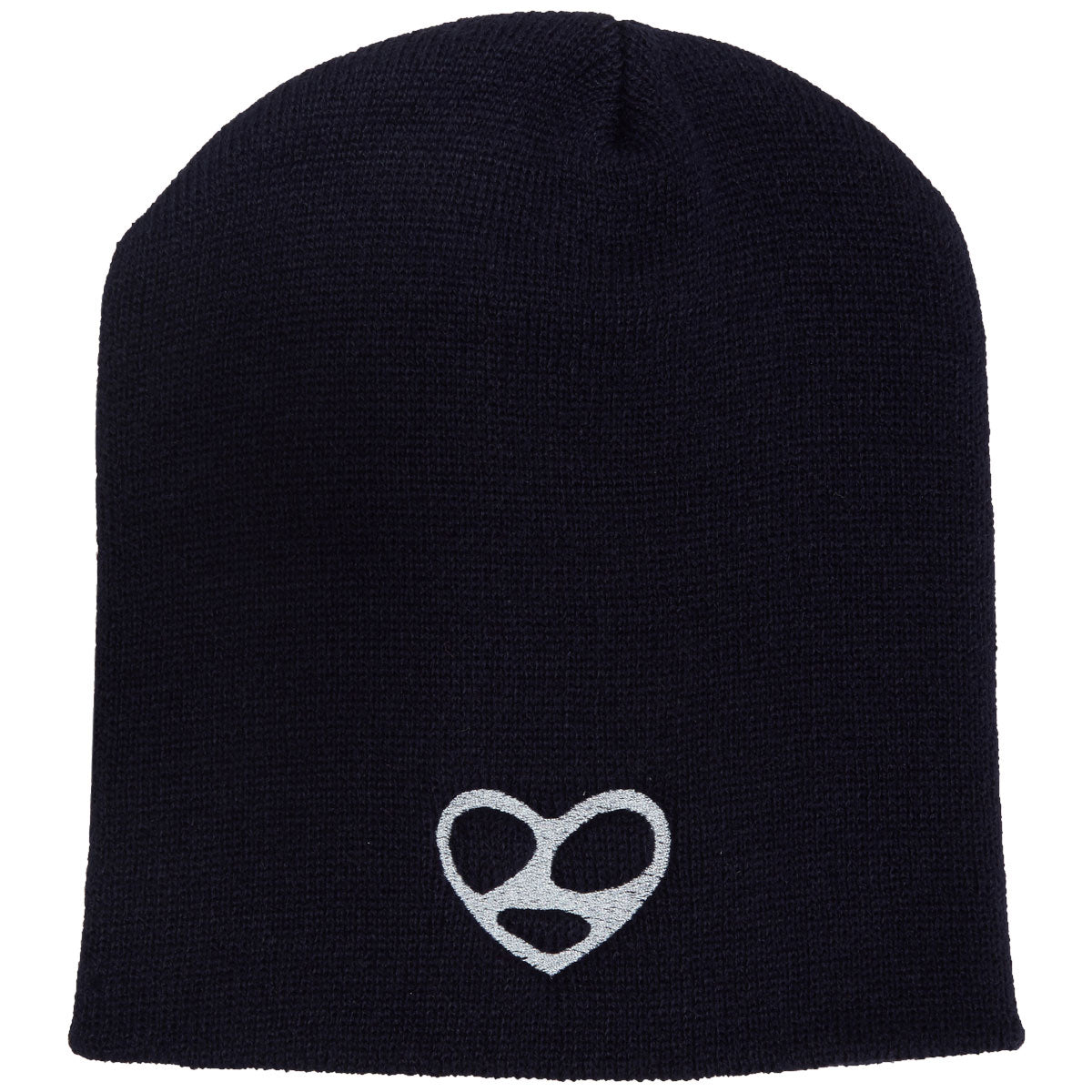 Limosine Heart Beanie - Navy/Silver Embroidery image 1