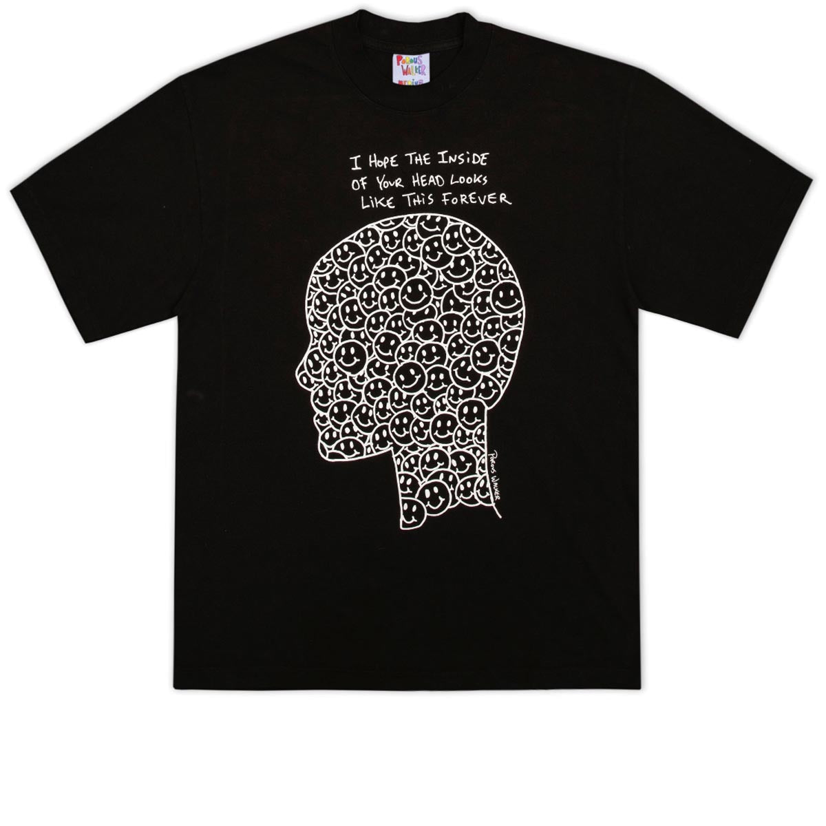 Porous Walker Happy Forever T-Shirt - Black/Glow In The Dark image 1