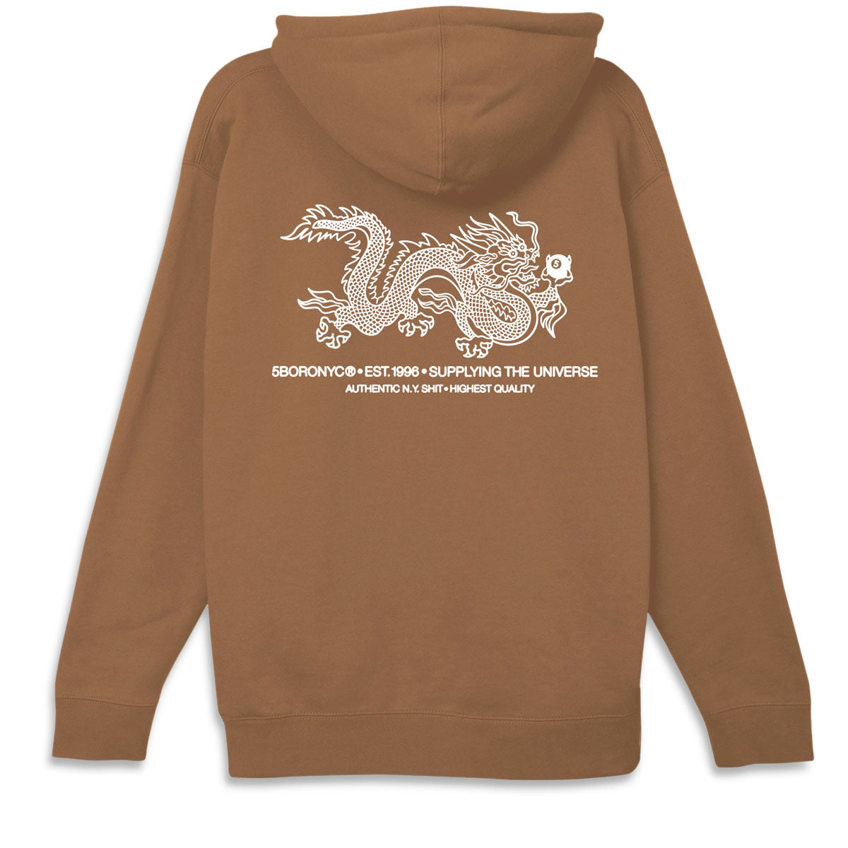 5Boro Supply Dragon Hoodie - Saddle/White image 1