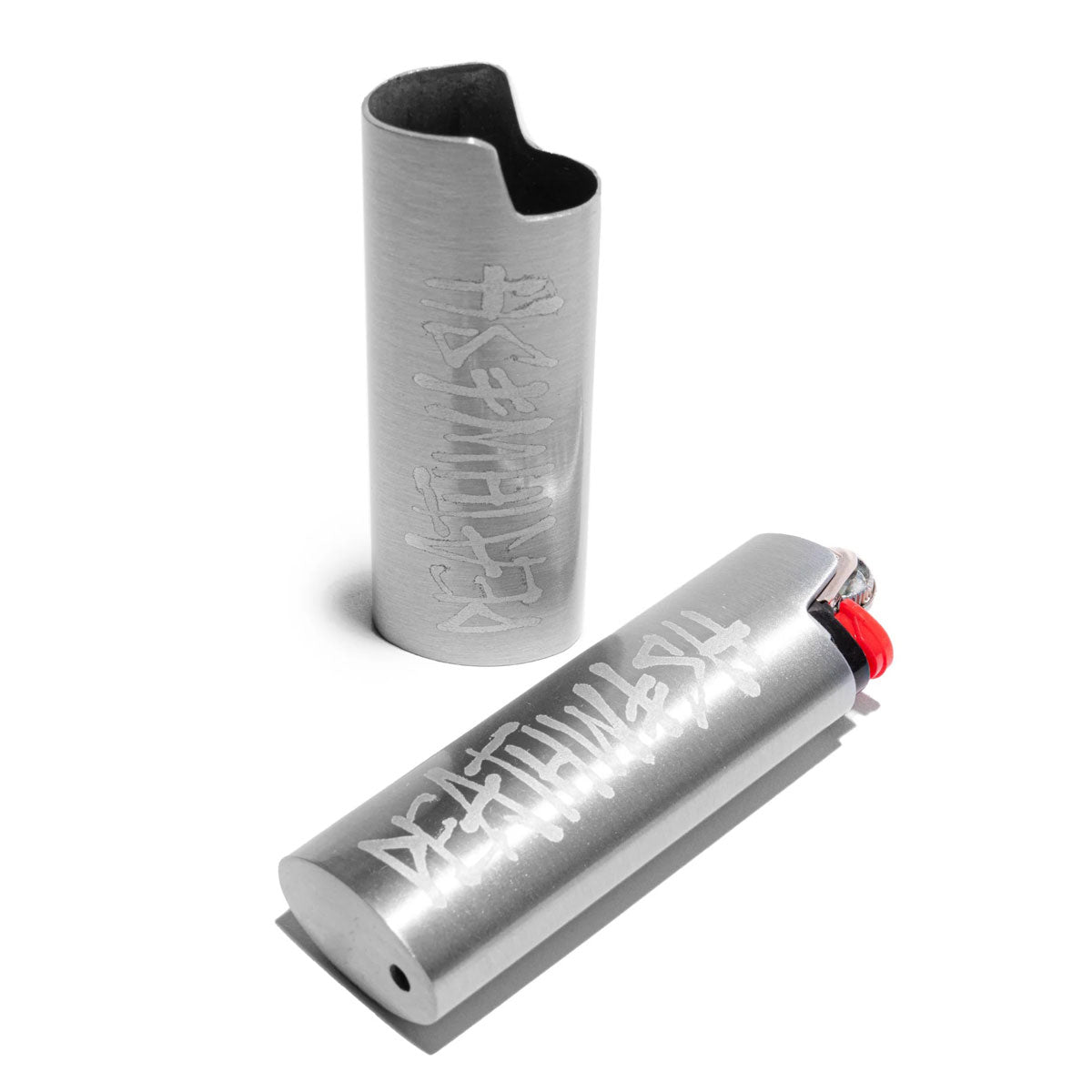 Deathwish Stay Lit Lighter Holder - Silver image 1