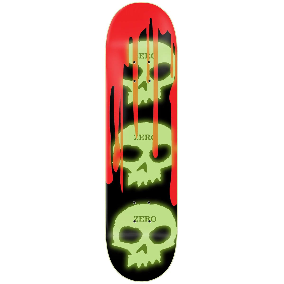 Zero 3 Skull Blood Skateboard Complete - Glow Skull - 8.25