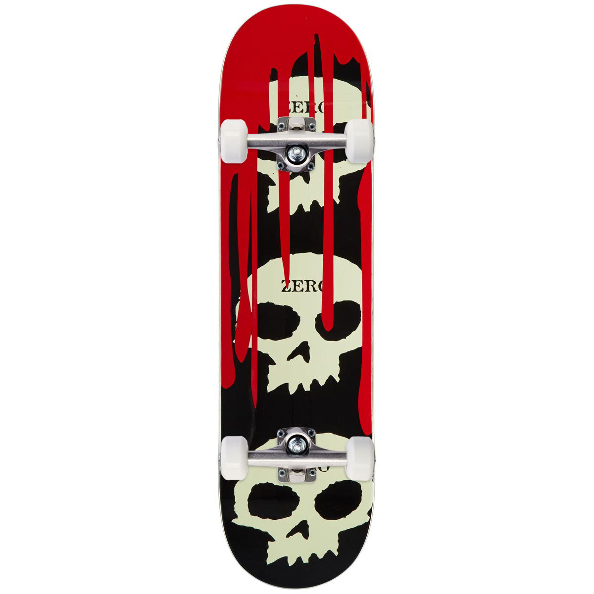 Zero 3 Skull Blood Skateboard Complete - Glow Skull - 8.25