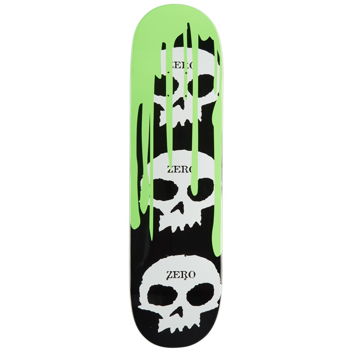 Zero 3 Skull Blood Skateboard Deck - Glow Ooze - 8.50