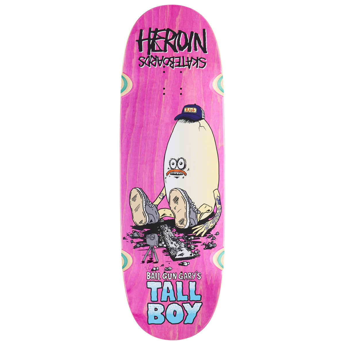 Heroin Bail Gun Gary’s Tall Boy Skateboard Deck - 10.25