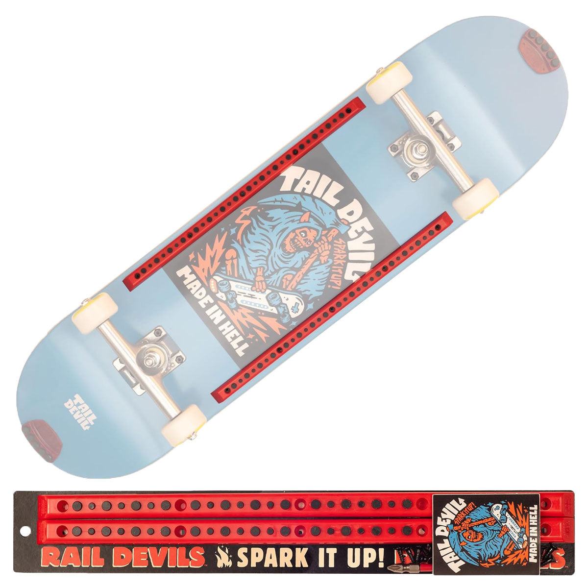 Tail Devil Sparking Skateboard Rails image 2