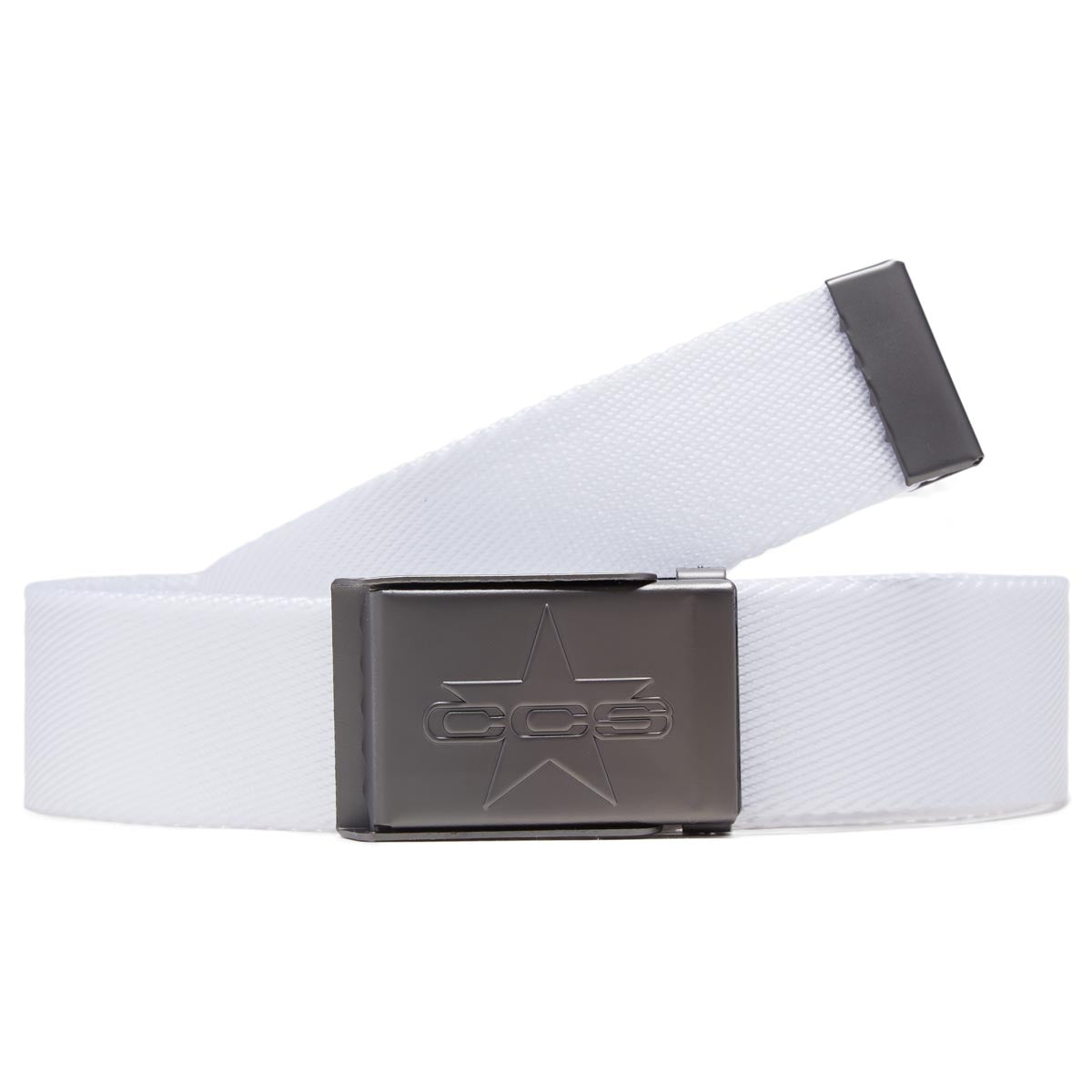 CCS Gunmetal 97 Star Web Belt - White image 1