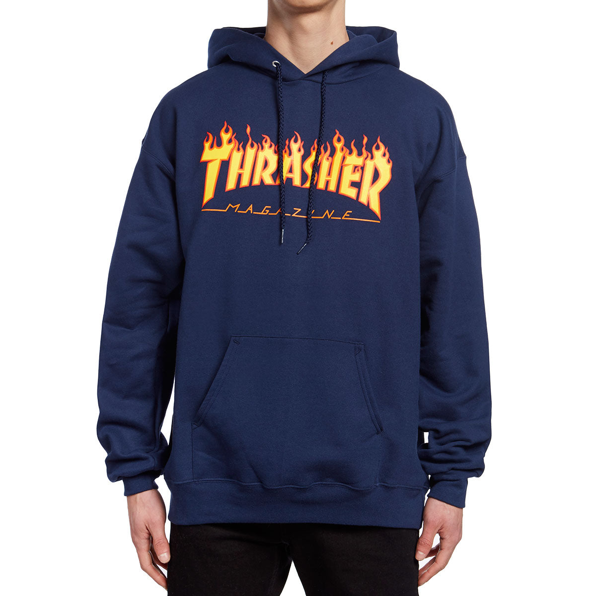 Thrasher Flame Hoodie Navy Daddies Board Shop